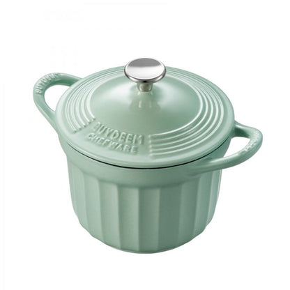 Buydeem CP541 Enamelled Cast Iron Pot 1.8L Kitchen Pastel Green