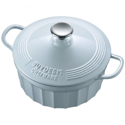 Buydeem Gusseisen-Emaille-Topf CP521, 2,9 l, Pastellblau