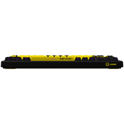 Lorgar Pro kabellose mechanische 75%-Gaming-Tastatur, schwarz-gelb