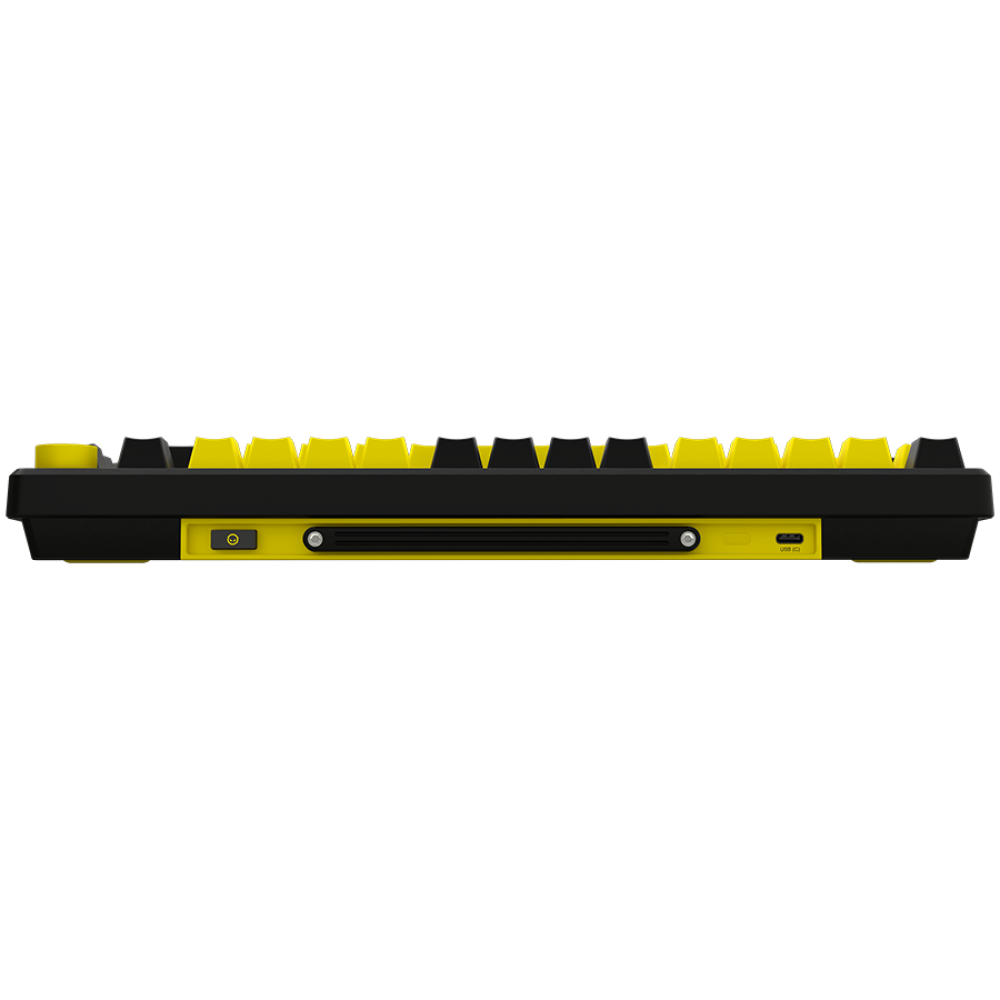 Lorgar Pro kabellose mechanische 75%-Gaming-Tastatur, schwarz-gelb