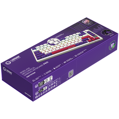 Kabellose Gaming-Tastatur 75% mechanisch Lorgar Pro weiß