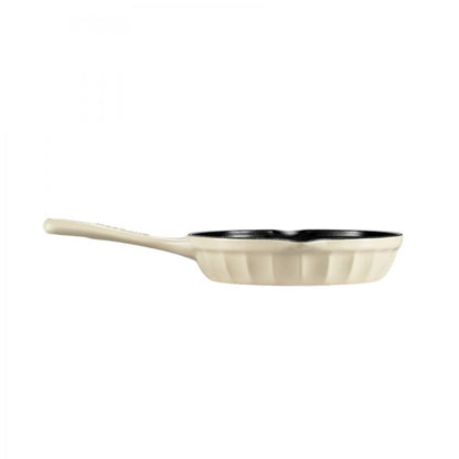 Buydeem CP542 Emaille-Gusseisenpfanne 21 cm cremeweiß