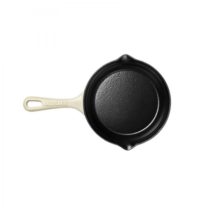 Buydeem CP542 Emaille-Gusseisenpfanne 21 cm cremeweiß