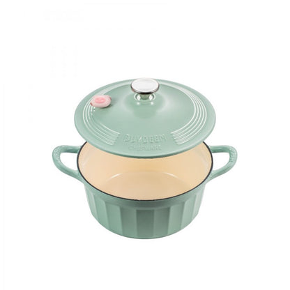 Emaillierter gusseiserner Topf Buydeem CP551 3,9l Pastellgrün