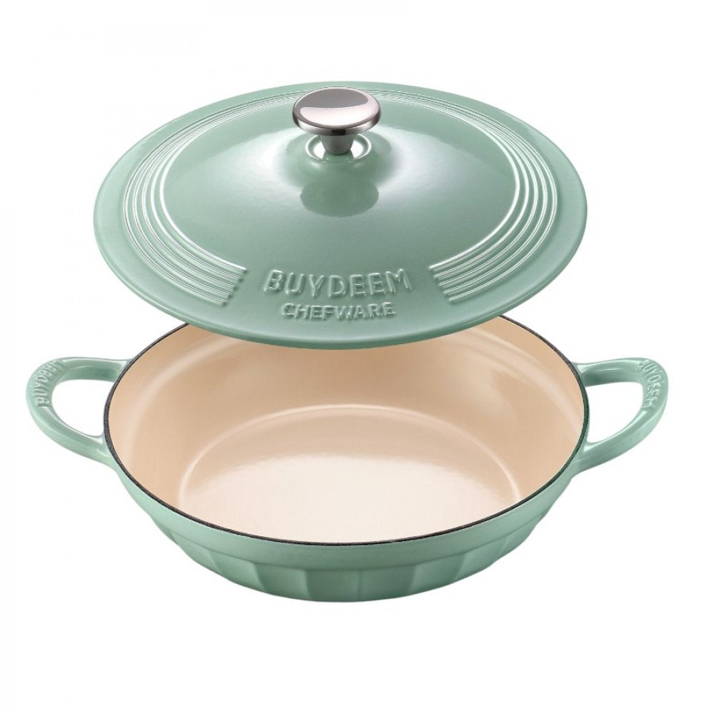 Buydeem CP581 Enameled Cast Iron Pot 3.3L Pastel Green