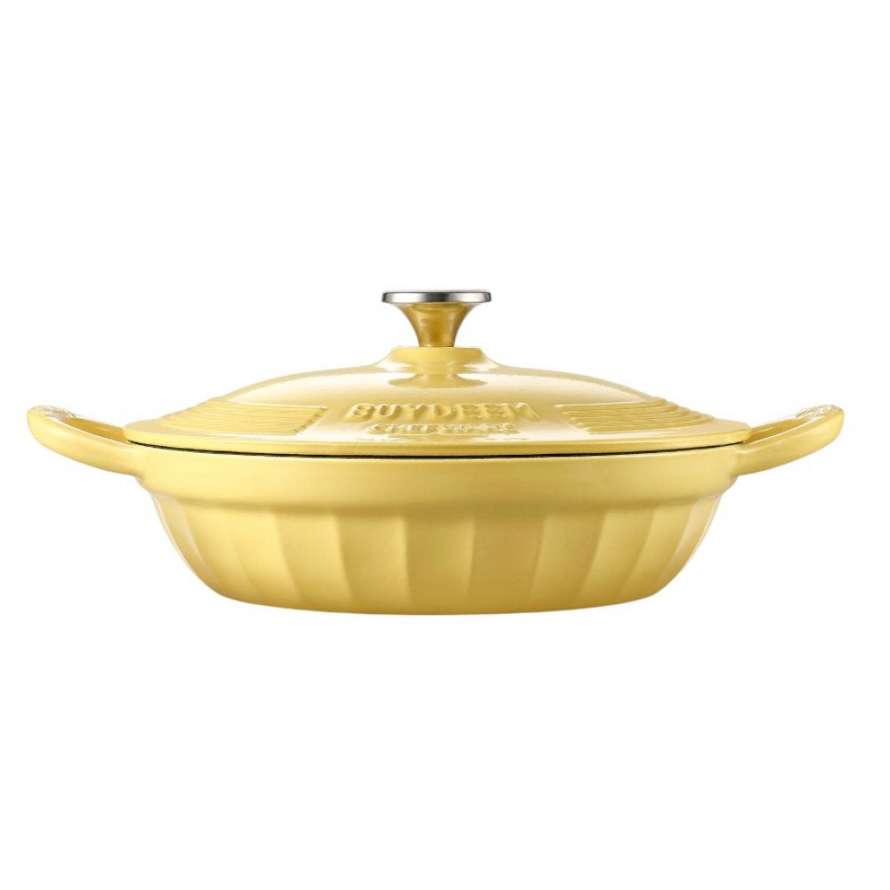 Buydeem CP581 Enameled Cast Iron Pot 3.3L Pastel Yellow