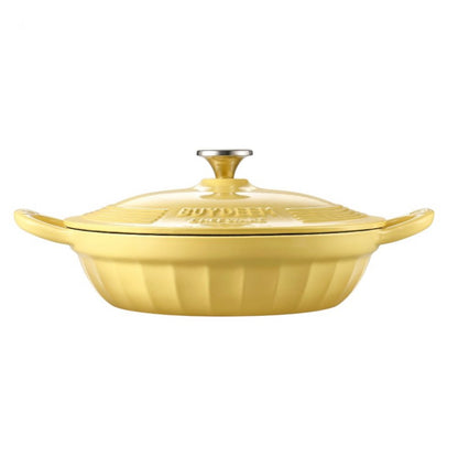 Buydeem CP581 Enameled Cast Iron Pot 3.3L Pastel Yellow