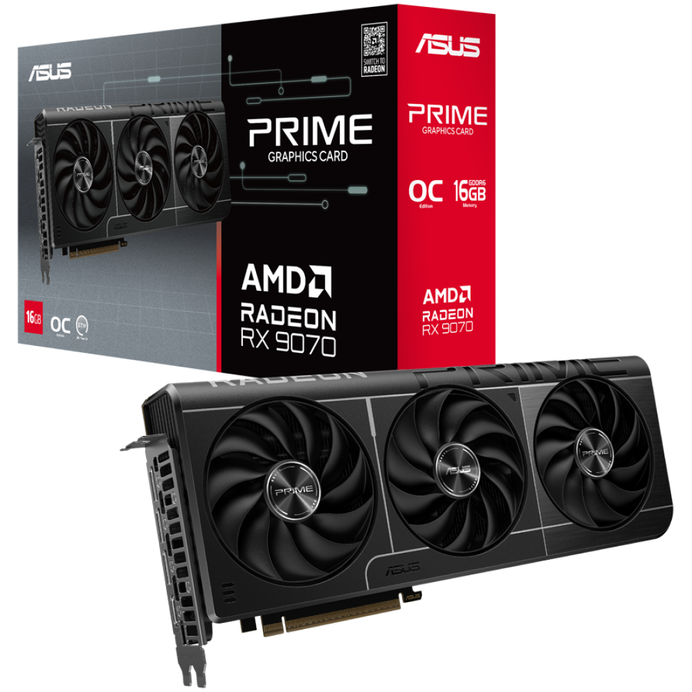 ASUS Prime Radeon RX 9070 OC 16GB GDDR6 Graphics Card