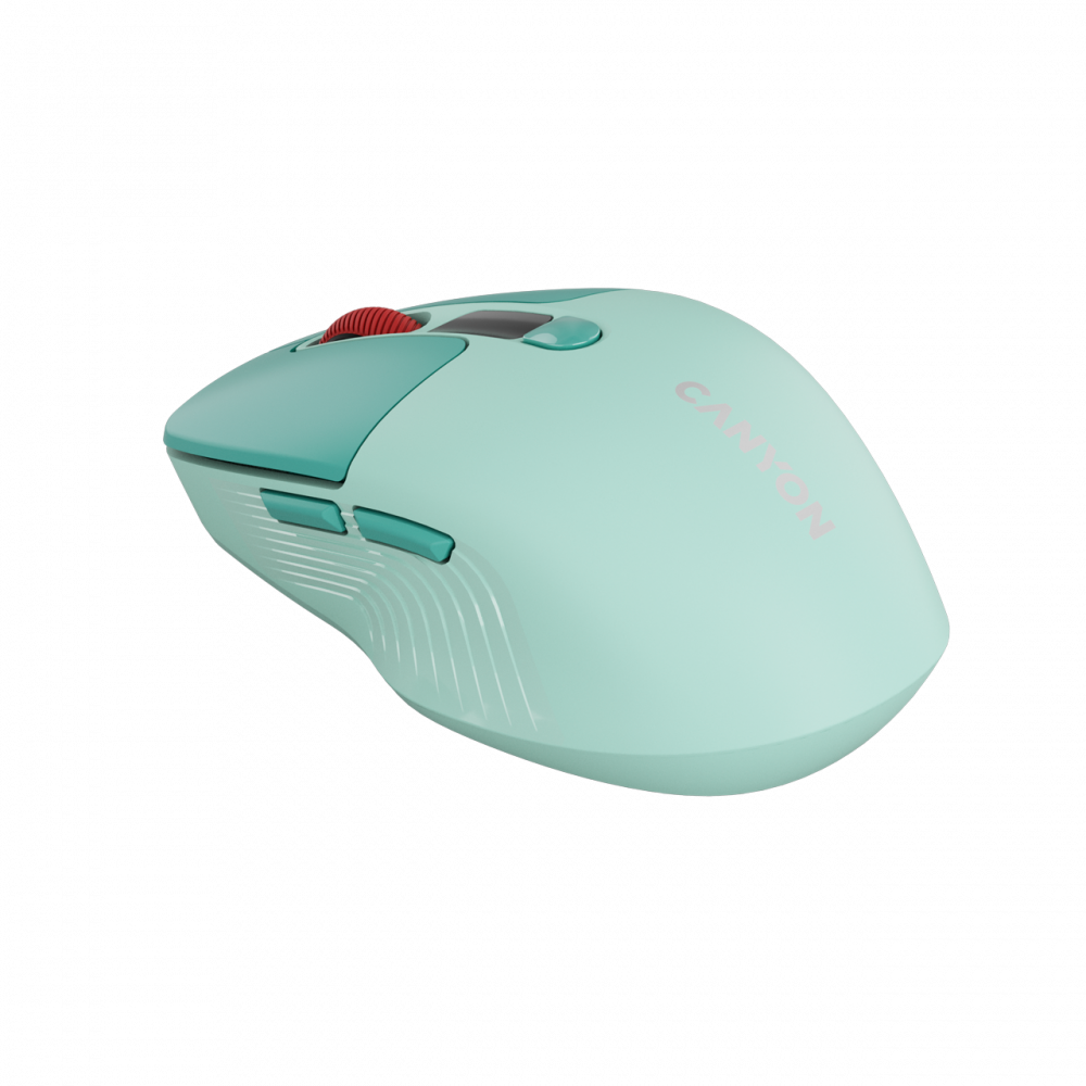 Mysz bezprzewodowa cicha dwa tryby LCD Canyon MW-26 zielona