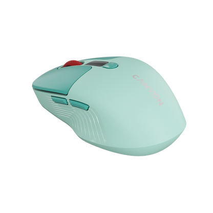 Mysz bezprzewodowa cicha dwa tryby LCD Canyon MW-26 zielona