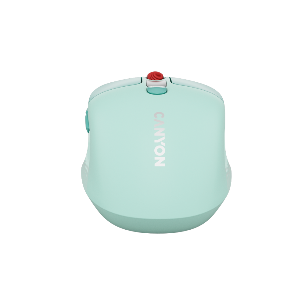 Mysz bezprzewodowa cicha dwa tryby LCD Canyon MW-26 zielona