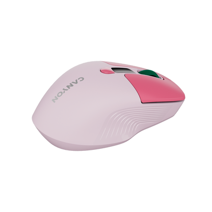 Mysz bezprzewodowa LCD cicha dwa tryby Canyon MW-26 różowa