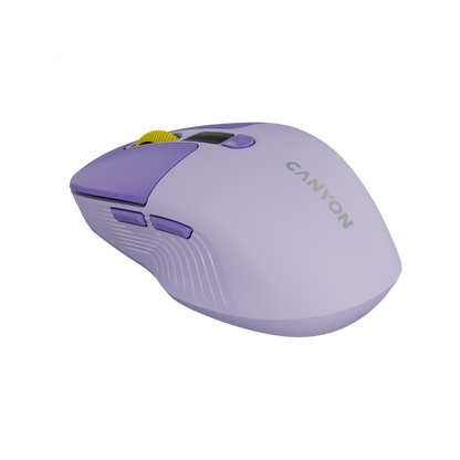 Mysz bezprzewodowa cicha dwa tryby LCD Canyon MW-26 fioletowa