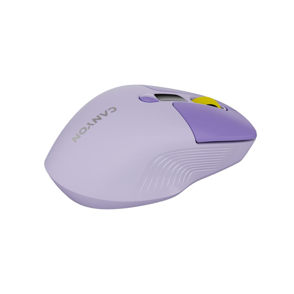 Mysz bezprzewodowa cicha dwa tryby LCD Canyon MW-26 fioletowa