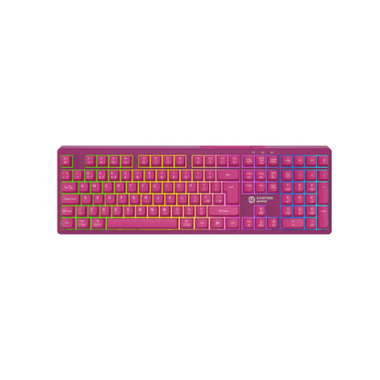 Canyon Fortnax Gaming-Tastatur 2.4G + Bluetooth RGB 105 Tasten rosa