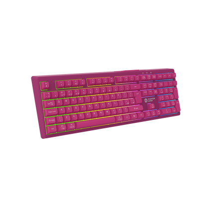 Canyon Fortnax Gaming-Tastatur 2.4G + Bluetooth RGB 105 Tasten rosa