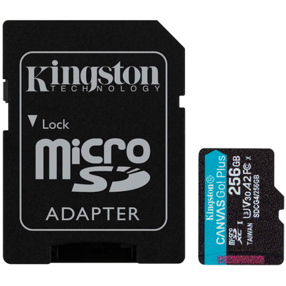 Kingston microSDXC Karte 256 GB 200 MB/s mit SD-Adapter