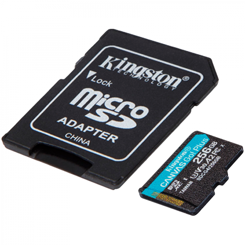 Kingston microSDXC Karte 256 GB 200 MB/s mit SD-Adapter