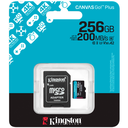 Kingston microSDXC Karte 256 GB 200 MB/s mit SD-Adapter