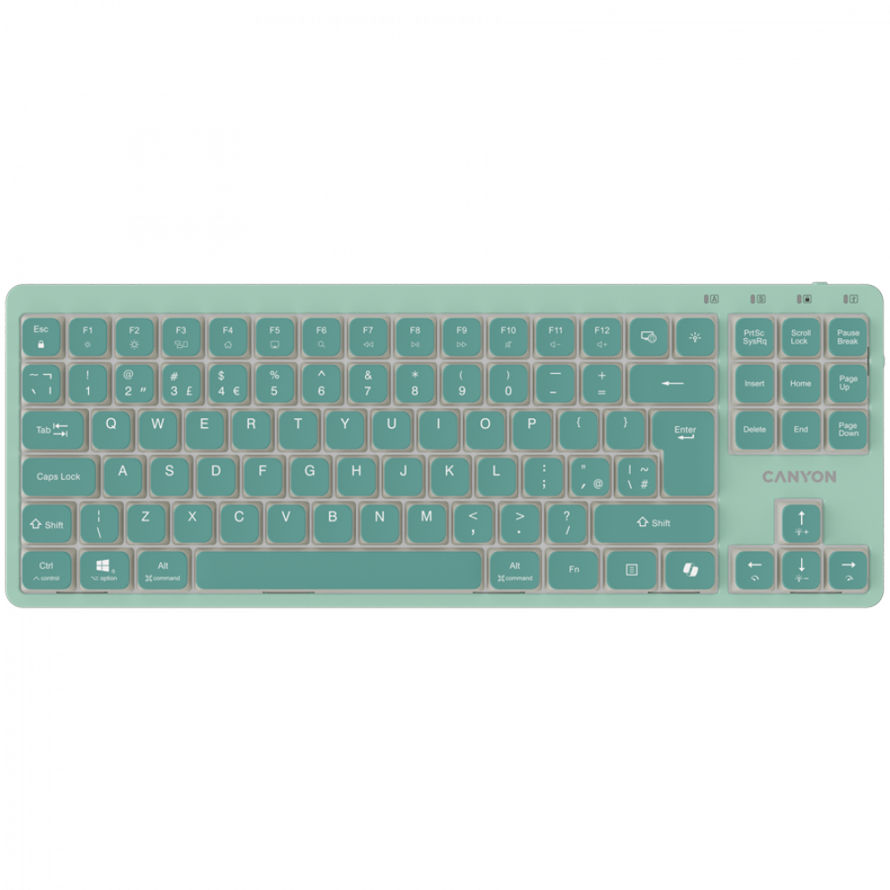 CANYON OnType 10 Low Profile Tastatur EN Kabelgebunden Grün