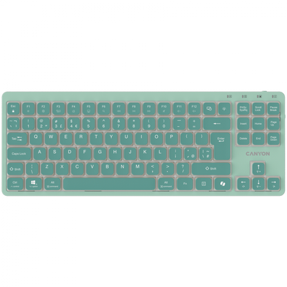 CANYON OnType 10 Low Profile Tastatur EN Kabelgebunden Grün