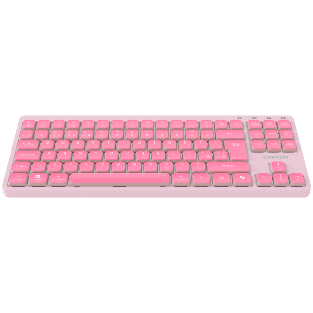 Canyon OnType 10 Low-Profile kabelgebundene Tastatur, rosa