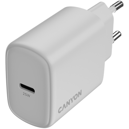 Canyon OnCharge 250 25W 1xPD EU White Wall Charger