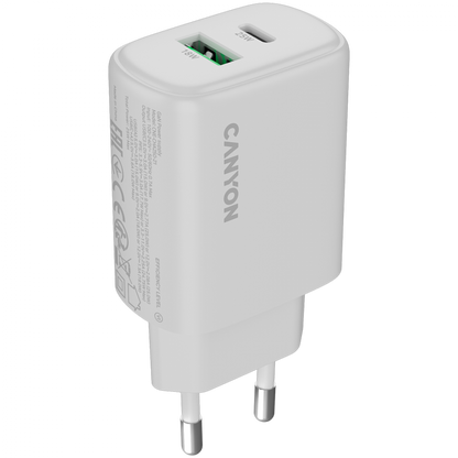 Canyon OnCharge 250 Netzladegerät 25W 1xPD 1xQC EU weiß