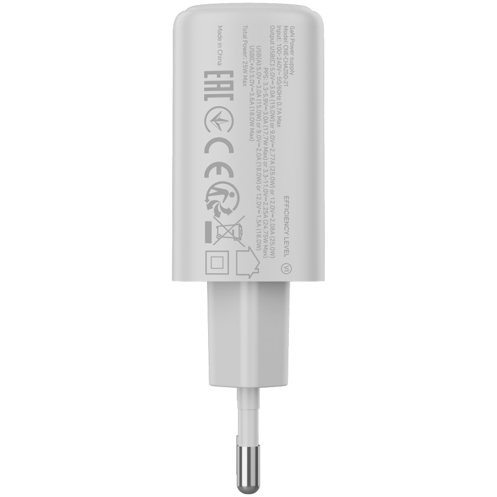 Canyon OnCharge 250 Netzladegerät 25W 1xPD 1xQC EU weiß