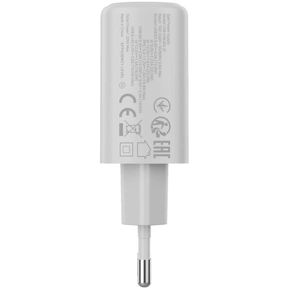 Canyon OnCharge 200 20W 1xPD 1xQC EU Netzladegerät weiß