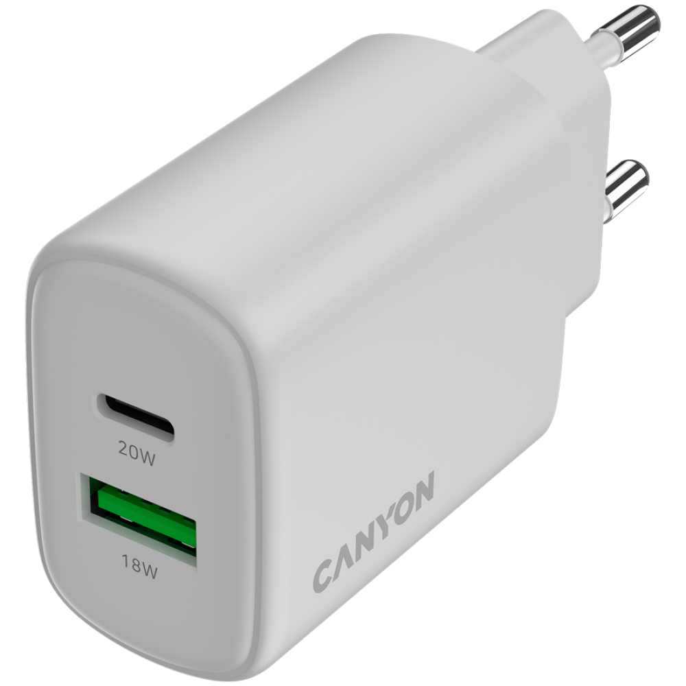 Canyon OnCharge 200 20W 1xPD 1xQC EU Netzladegerät weiß