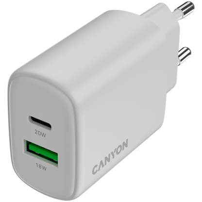 Canyon OnCharge 200 20W 1xPD 1xQC EU Netzladegerät weiß