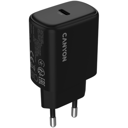 Ładowarka sieciowa 20W 1xPD EU Canyon OnCharge 200 czarna