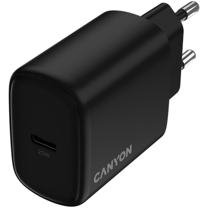 Ładowarka sieciowa 20W 1xPD EU Canyon OnCharge 200 czarna