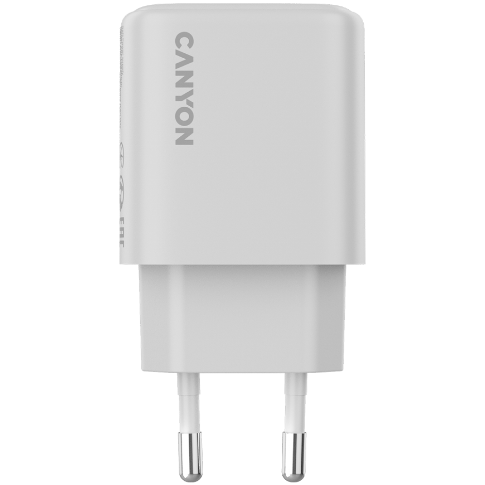 Canyon OnCharge 200 20W 1xPD EU Mains Charger, white