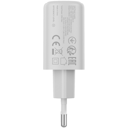 Canyon OnCharge 200 20W 1xPD EU Mains Charger, white