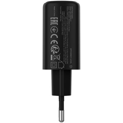 25W 1xPD 1xQC EU Canyon OnCharge 250 Black Wall Charger