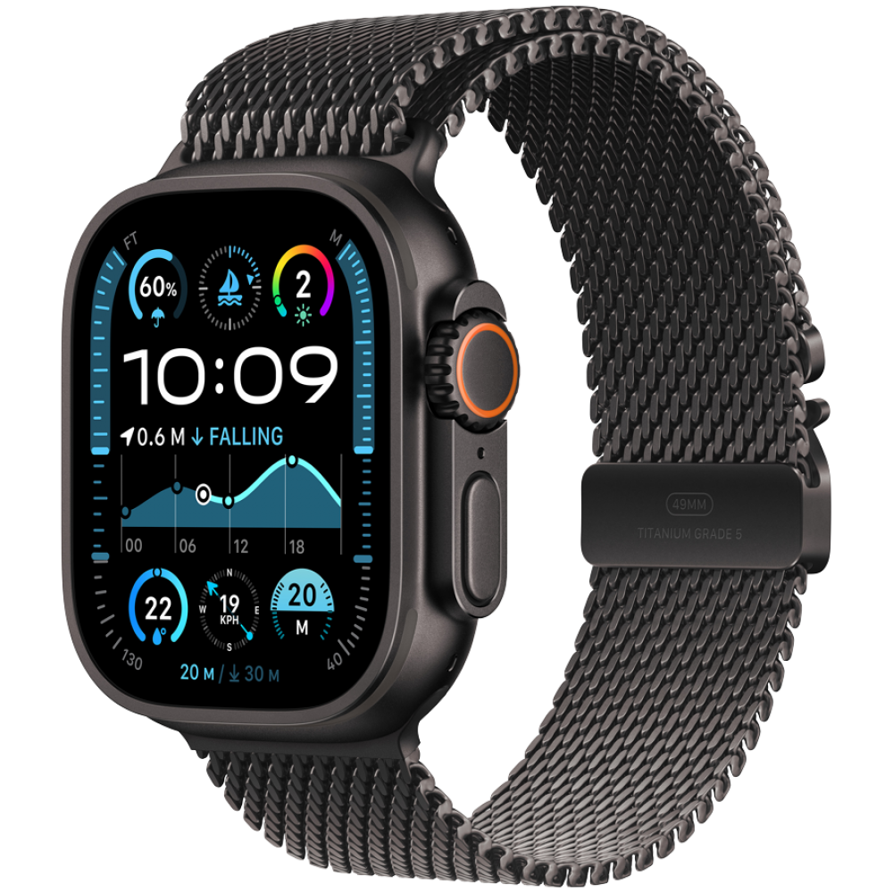 Apple Watch Ultra 2 Titanium with Milanese Loop black