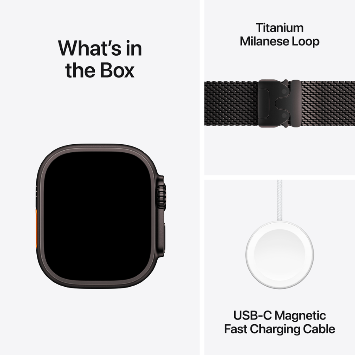 Apple Watch Ultra 2 Titanium with Milanese Loop black