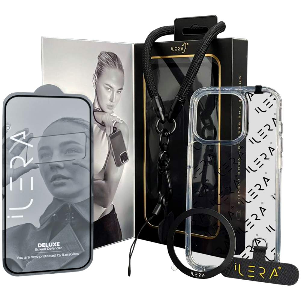 iLera Go Ice Case with Strap and Protective Glass for iPhone 16 Pro