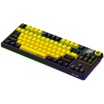 Kabellose TKL mechanische Gaming-Tastatur Lorgar Pro Schwarz Gelb