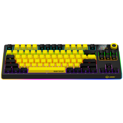 Kabellose TKL mechanische Gaming-Tastatur Lorgar Pro Schwarz Gelb