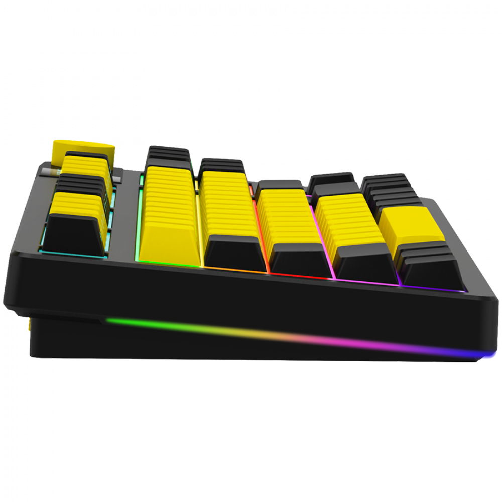 Kabellose TKL mechanische Gaming-Tastatur Lorgar Pro Schwarz Gelb