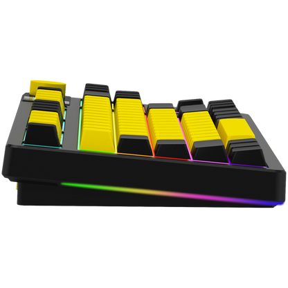Kabellose TKL mechanische Gaming-Tastatur Lorgar Pro Schwarz Gelb