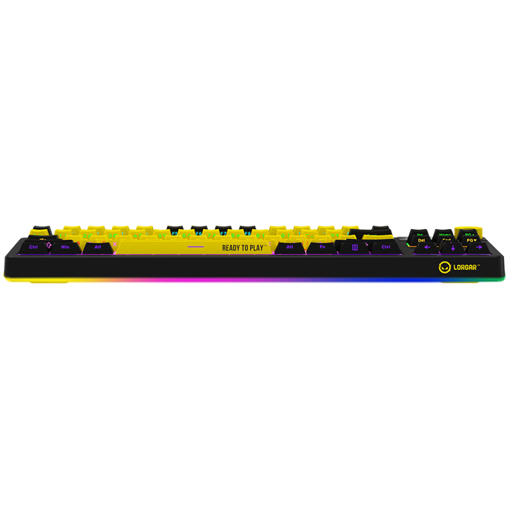 Kabellose TKL mechanische Gaming-Tastatur Lorgar Pro Schwarz Gelb