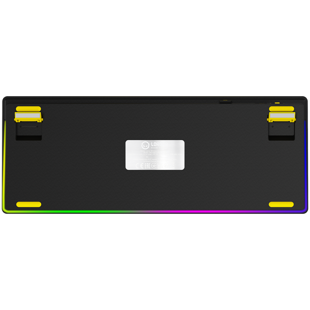 Kabellose TKL mechanische Gaming-Tastatur Lorgar Pro Schwarz Gelb
