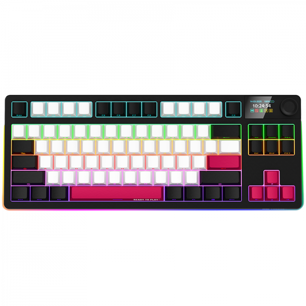 Gaming-Tastatur kabellos TKL mechanisch Lorgar Pro schwarz