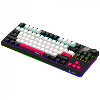 Gaming-Tastatur kabellos TKL mechanisch Lorgar Pro schwarz