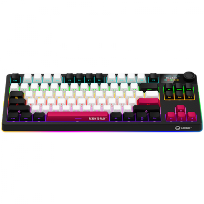 Gaming-Tastatur kabellos TKL mechanisch Lorgar Pro schwarz