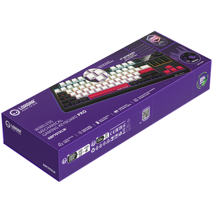 Gaming-Tastatur kabellos TKL mechanisch Lorgar Pro schwarz